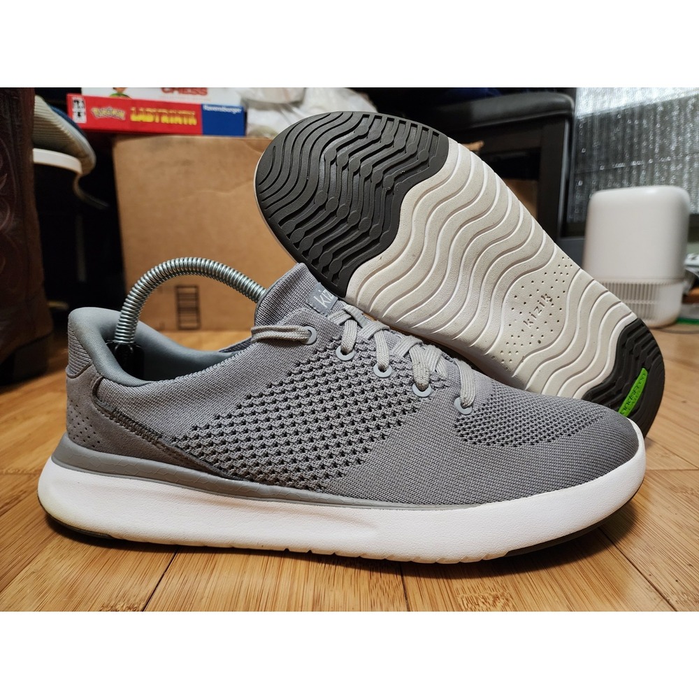 Kizik Lima Gray Sneakers Mens 9 Womens 10.5 Handsfree Slip On DLIMGY04-1D